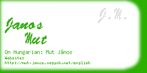 janos mut business card